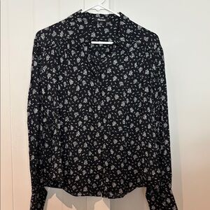 Floral Black Blouse